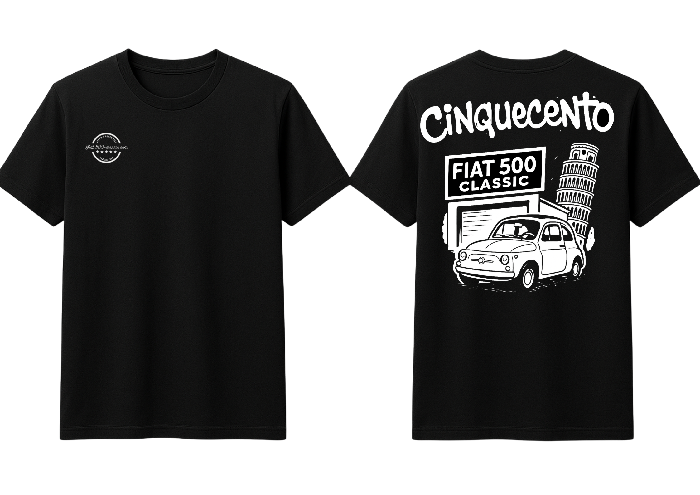 Maglietta nera Cinquecento